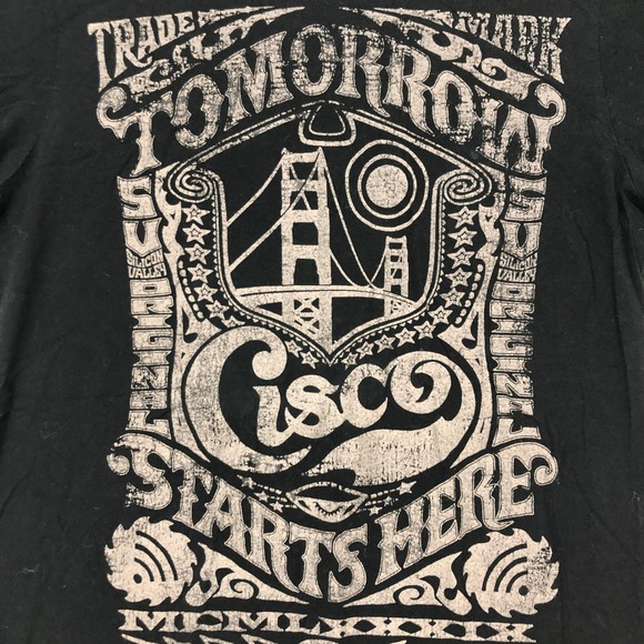 Cisco Trademark Tomorrow Starts Here T Shirt Silicon Valley Golden‎ Gate